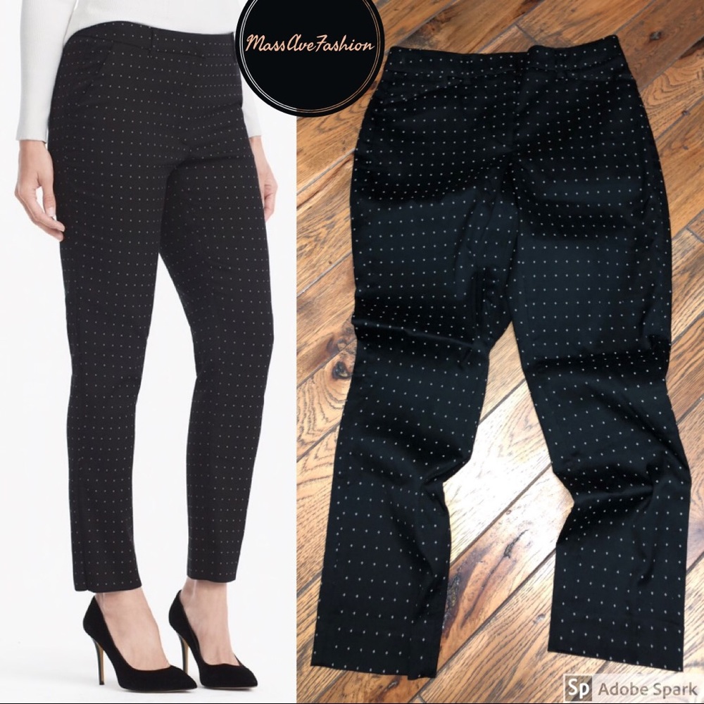 WHBM Curvy Dot Slim Ankle Pants *NWOT*